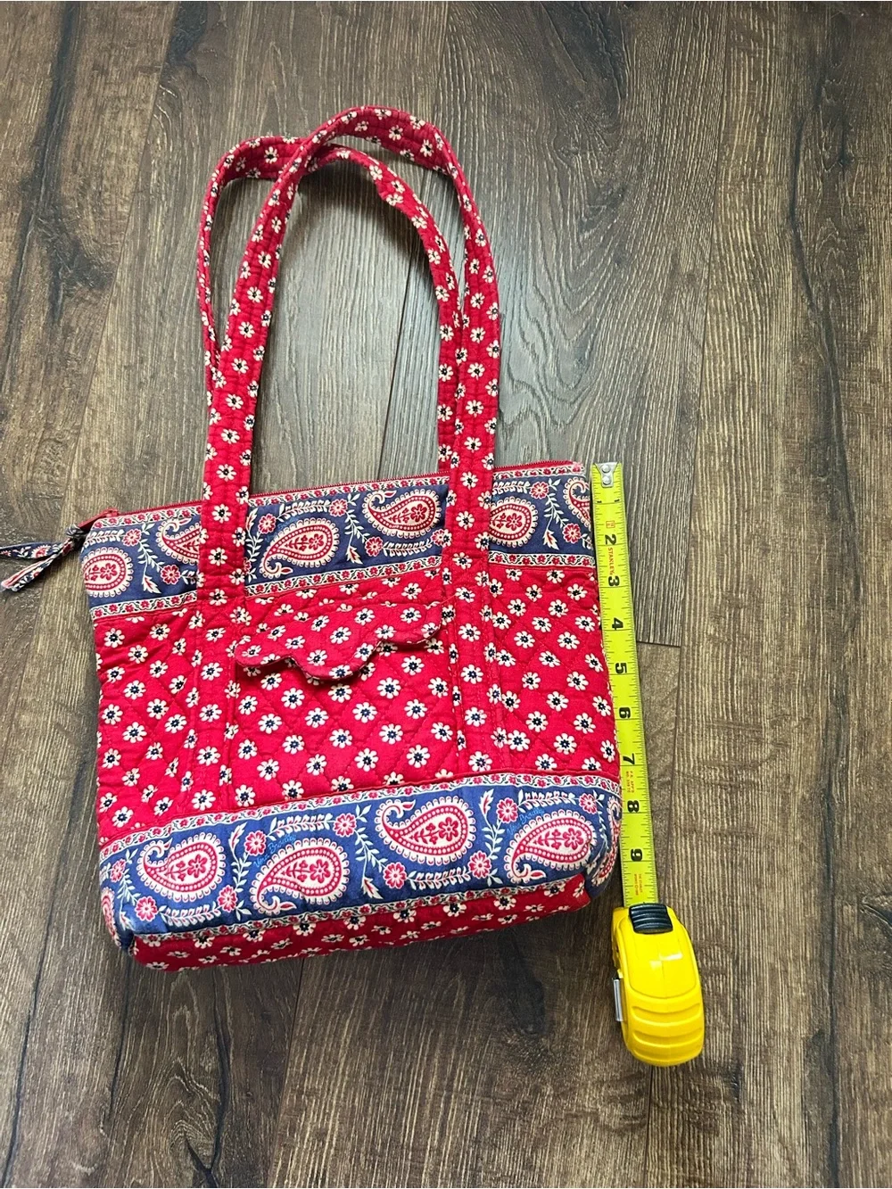 Vera Bradley Red Paisley & Floral Quilted Tote